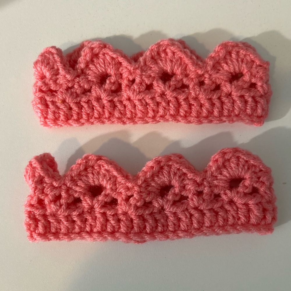 Pink Crochet Newborn Crown